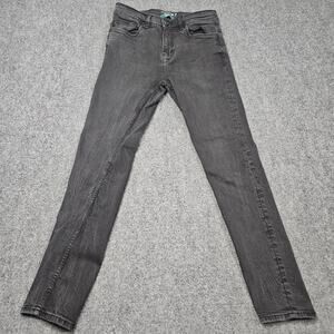 Green Coast GRNCST Jeans Sz EU 38 /US 6–8 28x29 Black Spray On Skinny Minimalist